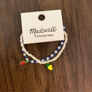 Madewell two - pack enamel fruit stretch bracelet set